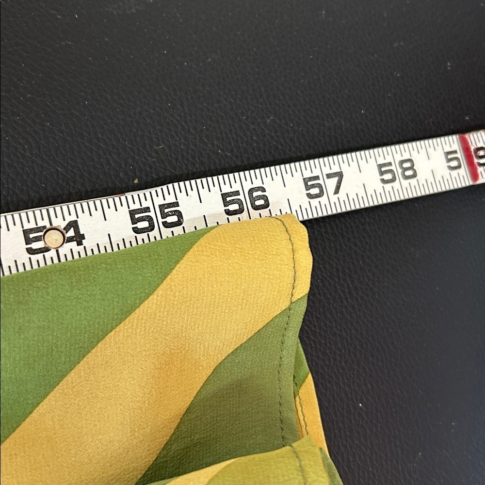 Striped Maxi Dress Green Silky Spaghetti Strap Long Size Medium - Picture 8 of 9